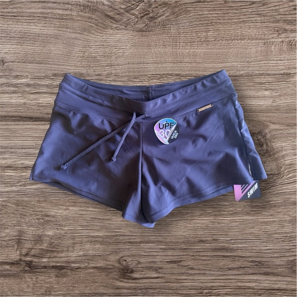 ZeroXposur Women's Swim Shorts gray size 6 elastic waist - Picture 2 of 16